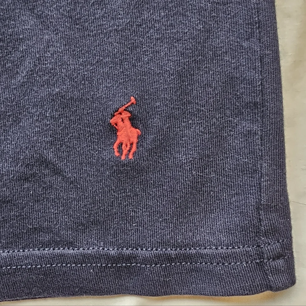 Polo Ralph Lauren Navy Blue With Red Pony Short Sleeve Tee Shirt Men's Size L